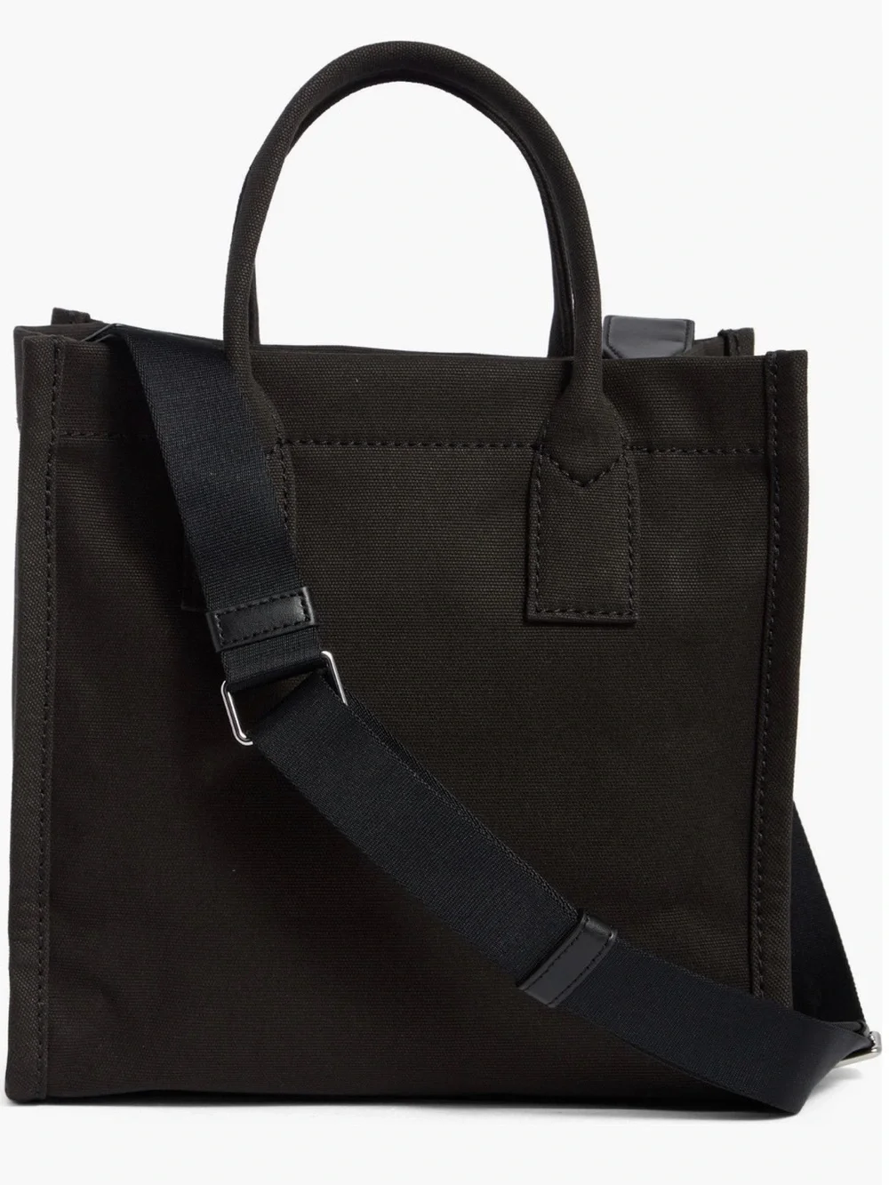 Marc Jacobs Standard Supply Canvas Tote Crossbody Strap Medium (Black)